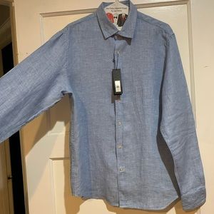 banana republic long sleeve linen shirt
